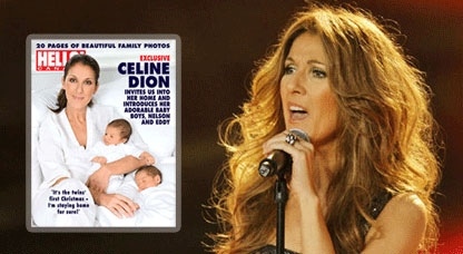 Céline Dion présente ses deux jumeaux en Une du magazine Hello Canada !