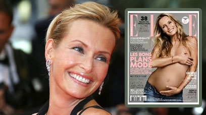 Enceinte, Estelle Lefébure pose topless en Une du magazine Elle !