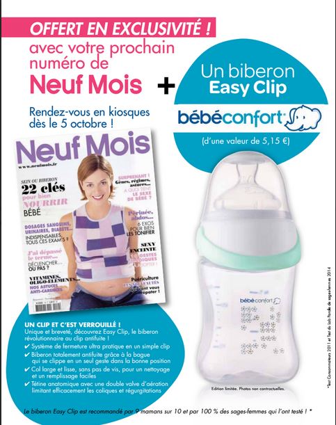 Votre magazine Neuf Mois n°149 dans les kiosques dès le 6 octobre !