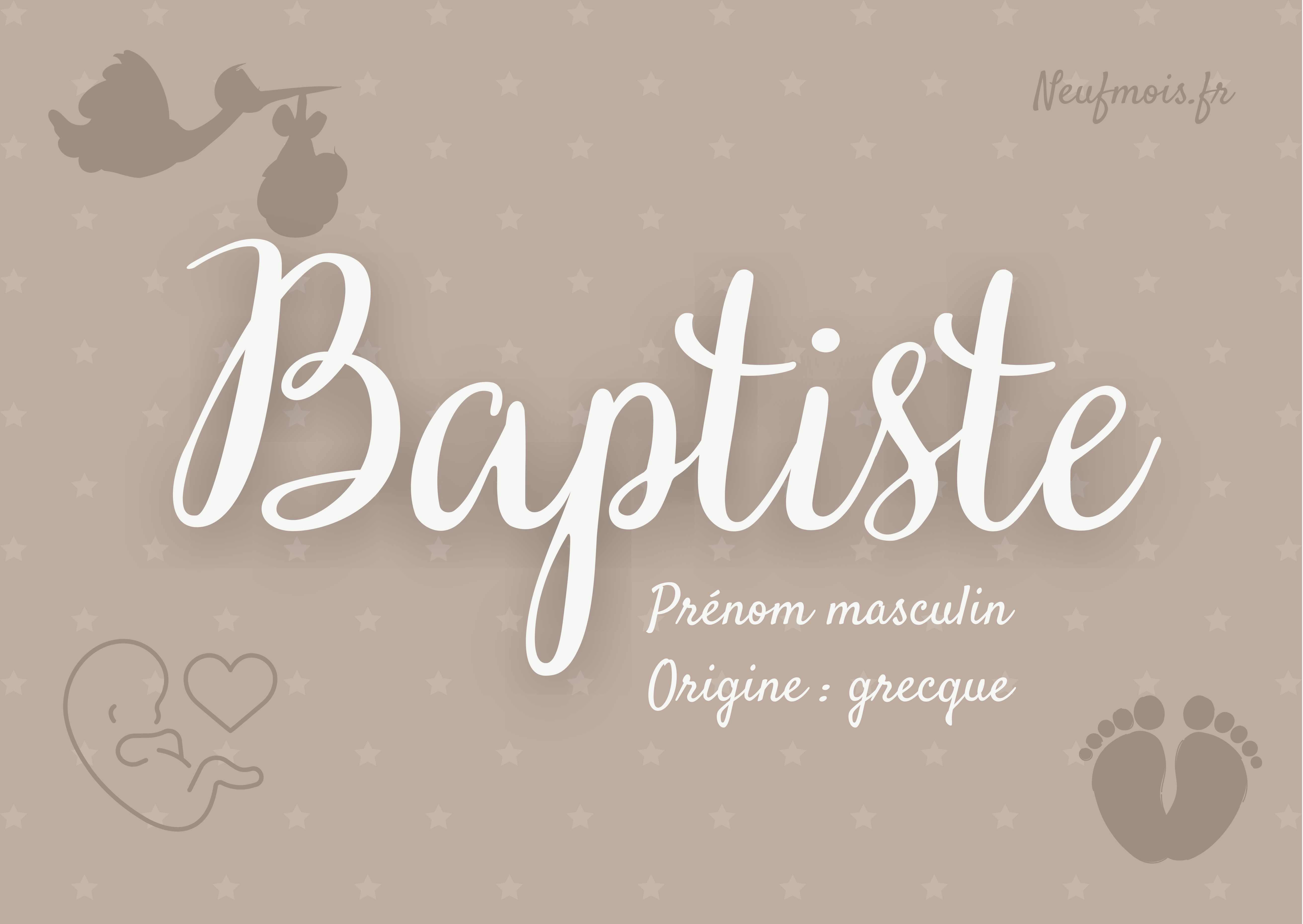Prénom Baptiste : tendre et délicat.