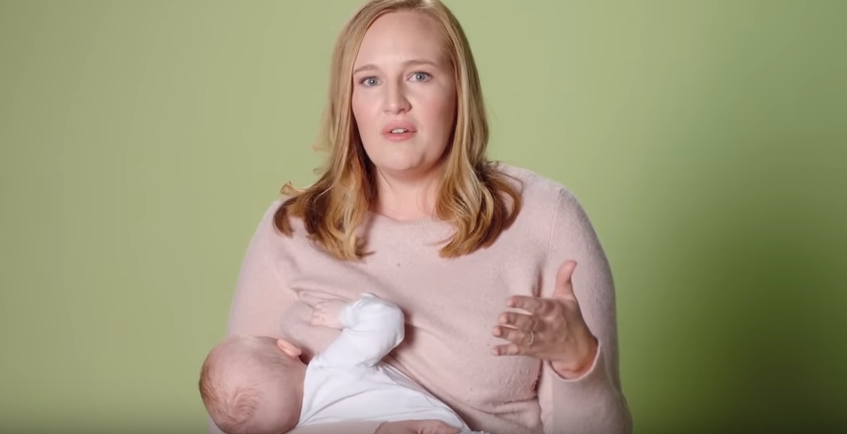 Une maman allaite sa fille pendant sa vidéo de campagne électorale !