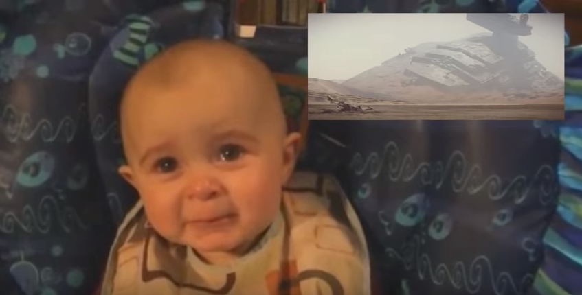 Découvrez la réaction hilarante de ce bébé face à la bande annonce de Star Wars